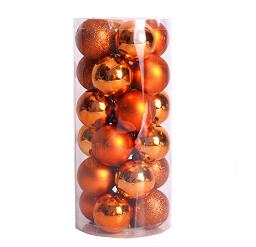 Shatterproof Shiny and Polshed Glossy Ornaments Pack of 24