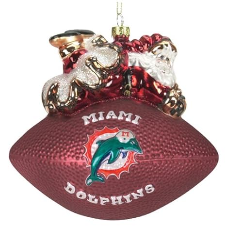NFL Peggy Abrams Glass Football Ornaments