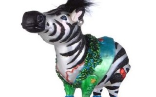 Zebra Print Ornaments