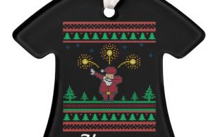 Dabbing Ugly Xmas Sweater Christmas Tree Ornaments